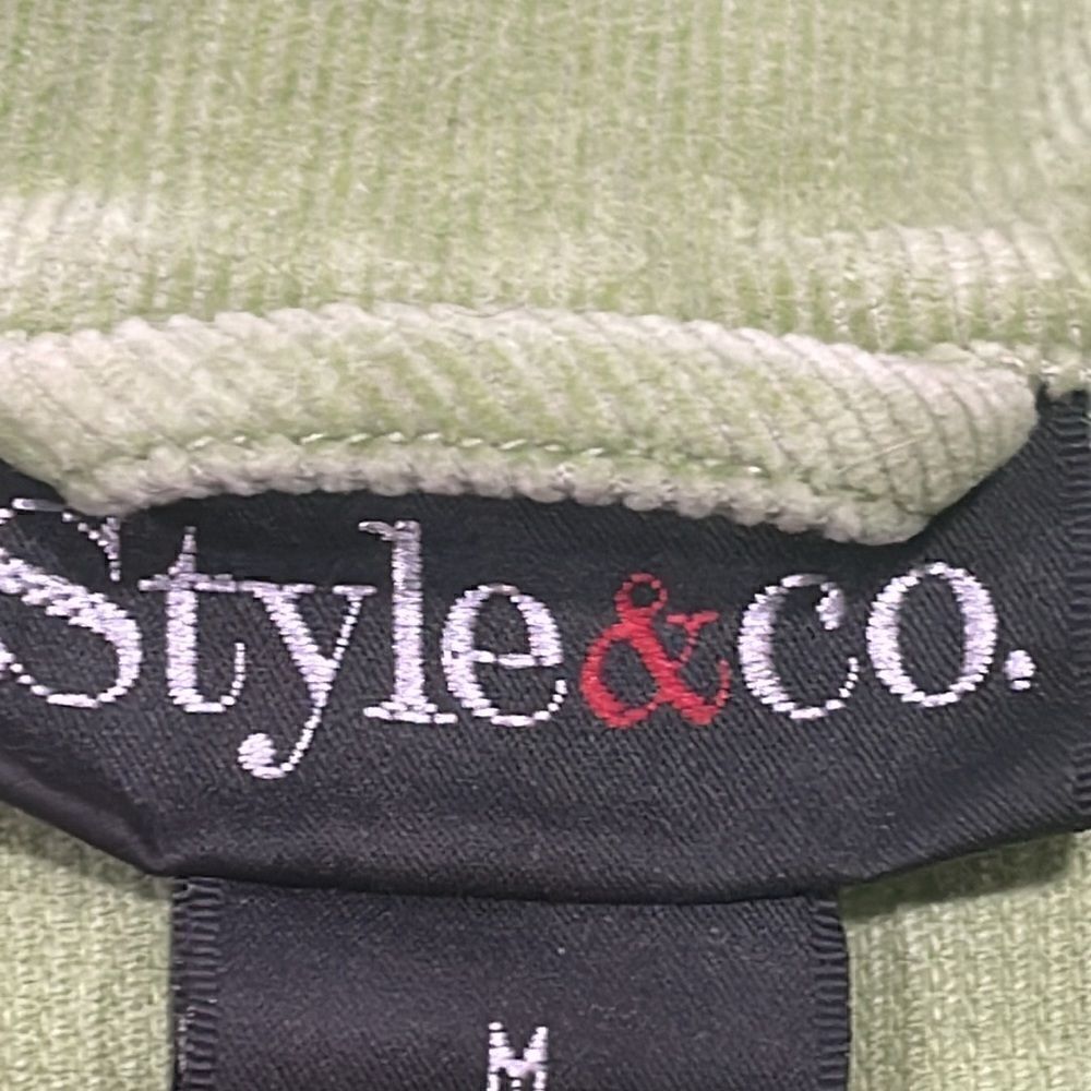NWOT Style & Co. Green Corduroy Jacket.  Size M medium 8/10 - Picture 8 of 10
